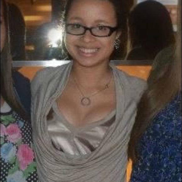 taupe satin blouse